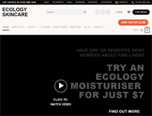 Tablet Screenshot of ecologyskincare.com
